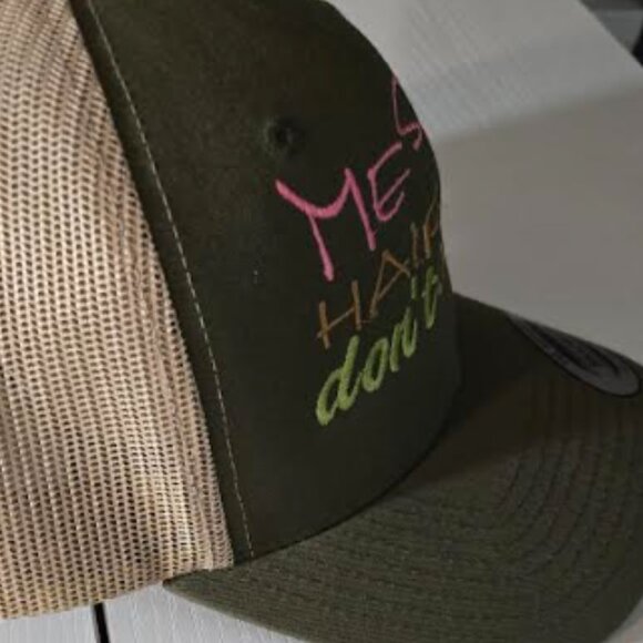 Messy Hair Don't Care Trucker Hat - Picture 3 of 6